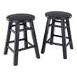 Element 2-Pc Dining Stool Set Black Finish