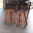 Element 2-Pc Dining Stool Set Teak Finish