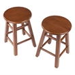 Element 2-Pc Dining Stool Set Teak Finish