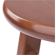 Element 2-Pc Dining Stool Set Teak Finish