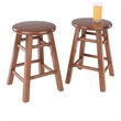 Element 2-Pc Dining Stool Set Teak Finish