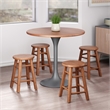 Element 2-Pc Dining Stool Set Teak Finish