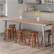 Element 2-Pc Dining Stool Set Teak Finish