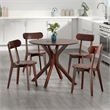 Lexa Dining Table with Splayed Legs Walnut Finish with 4 Pauline Dining Chairs