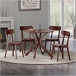 Lexa Dining Table with Splayed Legs Walnut Finish with 4 Pauline Dining Chairs