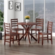 Lexa Dining Table with Splayed Legs Walnut Finish with 4 Hamilton Dining Chairs