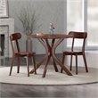 Lexa Dining Table with Splayed Legs Walnut Finish with 2 Pauline Dining Chairs