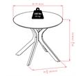 Lexa Dining Table with Splayed Legs Walnut Finish with 2 Pauline Dining Chairs