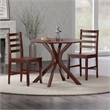 Lexa Dining Table with Splayed Legs Walnut Finish with 2 Hamilton Dining Chairs