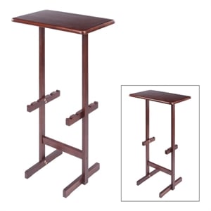 Riley Snack Table Rack Walnut Finish