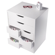 Norfolk 6 Bins 2 Drawer Mobile Cabinet White Finish