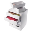 Norfolk 6 Bins 2 Drawer Mobile Cabinet White Finish