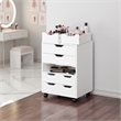 Norfolk 6 Bins 2 Drawer Mobile Cabinet White Finish