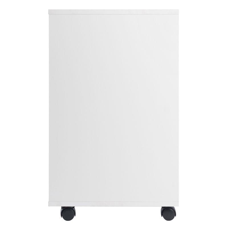 Norfolk 6 Bins 2 Drawer Mobile Cabinet White Finish