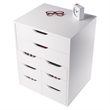 Norfolk 6 Bins 2 Drawer Mobile Cabinet White Finish