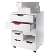 Norfolk 6 Bins 2 Drawer Mobile Cabinet White Finish