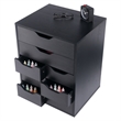 Norfolk 6 Bins 2 Drawer Mobile Cabinet Black Finish