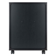 Norfolk 6 Bins 2 Drawer Mobile Cabinet Black Finish