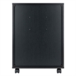 Norfolk 4 Bins 2 Drawer Mobile Cabinet Black Finish