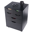 Norfolk 4 Bins 2 Drawer Mobile Cabinet Black Finish