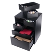 Norfolk 4 Bins 2 Drawer Mobile Cabinet Black Finish