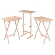 Riley 3-Pc Set Snack Table Natural Finish