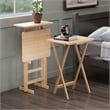 Riley 3-Pc Set Snack Table Natural Finish