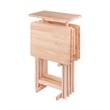 Riley 5-Pc Set Snack Table Natural Finish