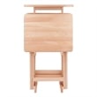 Riley 5-Pc Set Snack Table Natural Finish