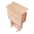 Riley 5-Pc Set Snack Table Natural Finish