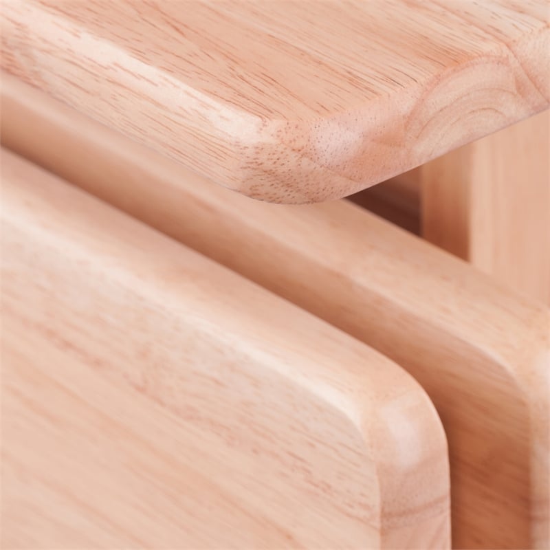 Riley 5-Pc Set Snack Table Natural Finish
