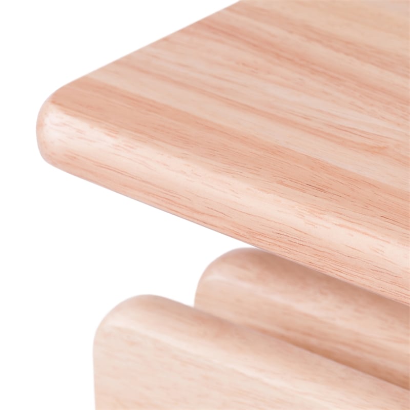 Riley 5-Pc Set Snack Table Natural Finish