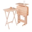 Riley 5-Pc Set Snack Table Natural Finish