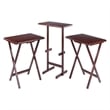 Riley 3-Pc Set Snack Table Walnut Finish