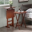 Riley 3-Pc Set Snack Table Walnut Finish