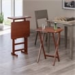 Riley 3-Pc Set Snack Table Walnut Finish