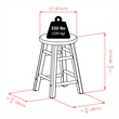 Element 2-Pc Dining Stool Set Walnut