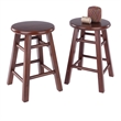 Element 2-Pc Dining Stool Set Walnut