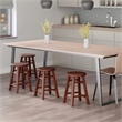 Element 2-Pc Dining Stool Set Walnut