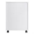 Norfolk 4 Bins 2 Drawer Mobile Cabinet White Finish