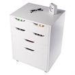 Norfolk 4 Bins 2 Drawer Mobile Cabinet White Finish