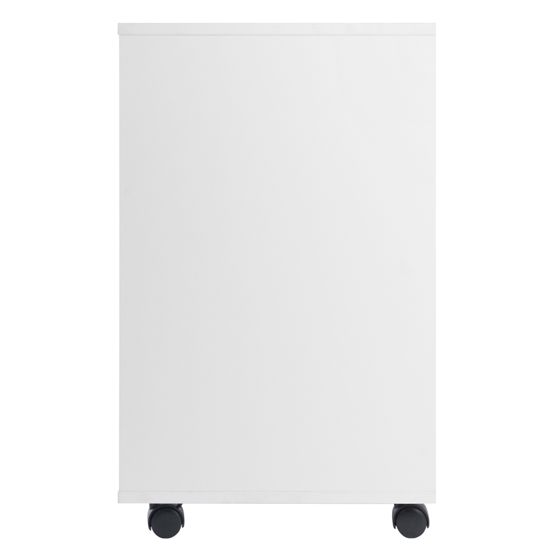 Norfolk 4 Bins 2 Drawer Mobile Cabinet White Finish