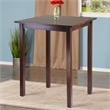 Winsome Parkland 5-Piece Square Transitional Solid Wood Pub Set - Walnut