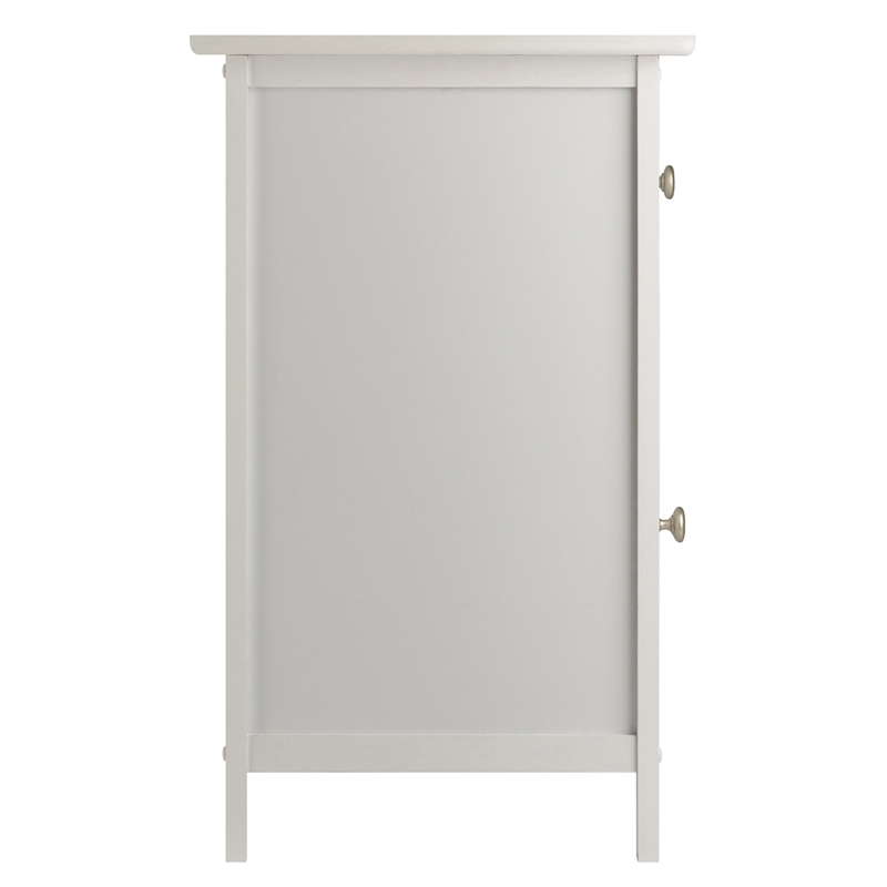 Winsome Eugene Transitional Solid Wood Nightstand with Drawer in White