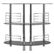 Winsome Martini Entertainment Transitional Solid Wood/Metal Home Bar in Black