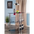 Winsome Martini Entertainment Transitional Solid Wood/Metal Home Bar in Black