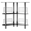 Winsome Martini Entertainment Transitional Solid Wood/Metal Home Bar in Black