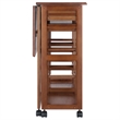 Winsome Suzanne Space Saver Solid Wood Dinette Set with 2 Square Stool in Teak