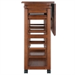 Winsome Suzanne Space Saver Solid Wood Dinette Set with 2 Square Stool in Teak