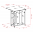 Winsome Suzanne Space Saver Solid Wood Dinette Set with 2 Square Stool in Teak